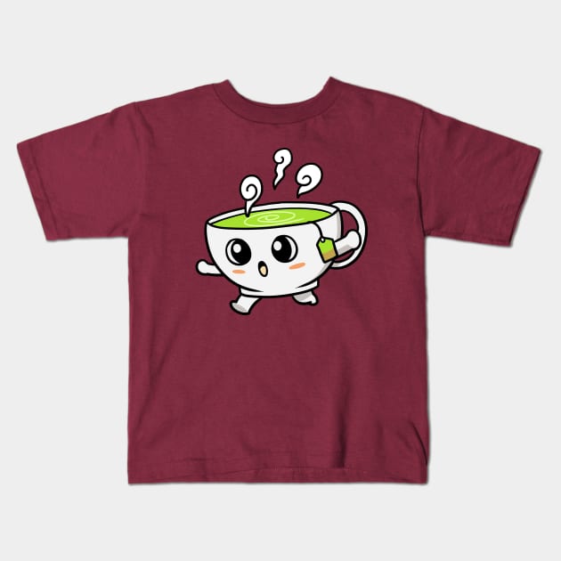 Tea Cup Kids T-Shirt by WildSloths